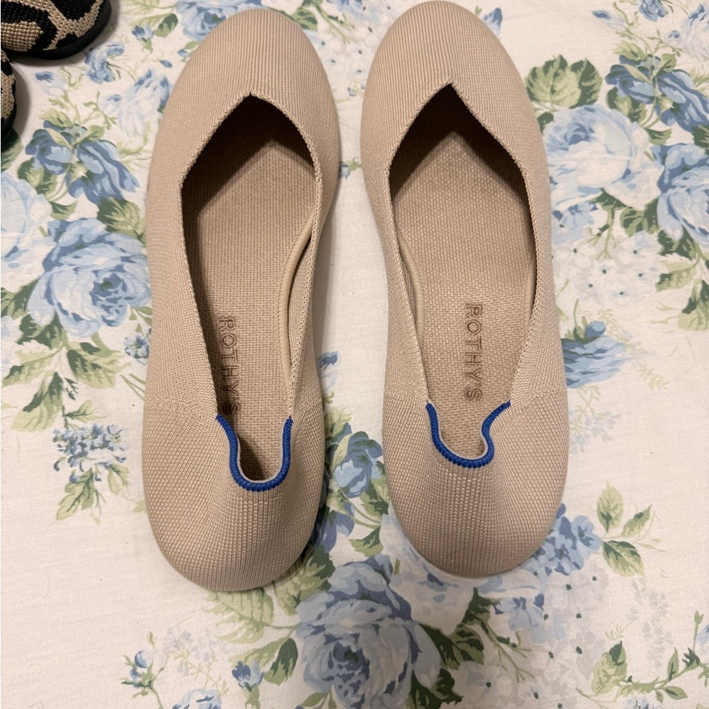 Rothy's Tan Slip-On Flats